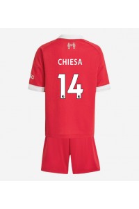 Liverpool Federico Chiesa #14 Jalkapallovaatteet Lasten Kotipeliasu 2025-26 Lyhythihainen (+ Lyhyet housut)